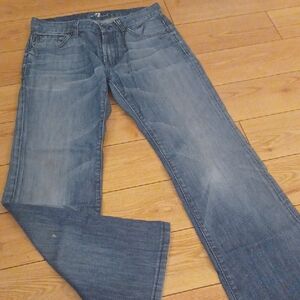 7 For All Mankind Men Boot Cut JEANS  Med Wash GUC 32x31